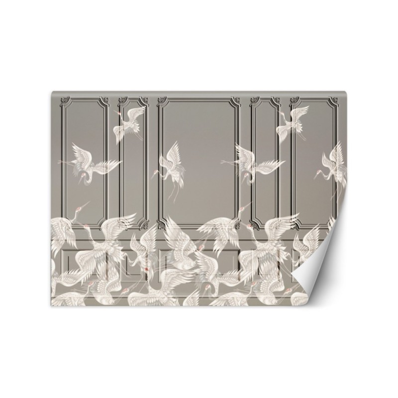 Unique wall murals - Birds cranes in flight | FEEBY