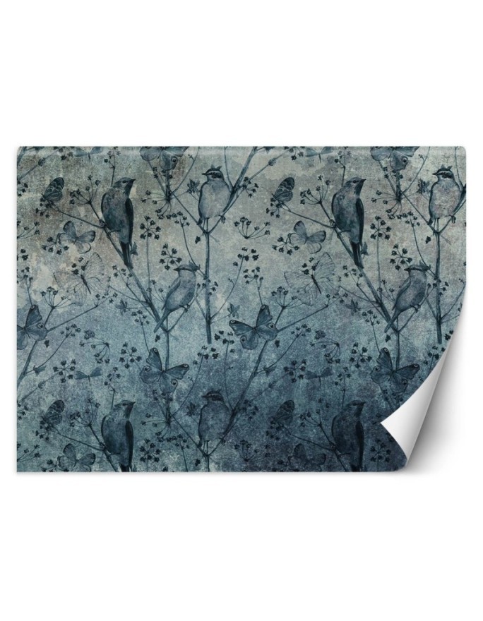 Original wall murals - Birds and butterflies on the wall | FEEBY