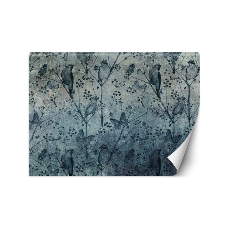 Original wall murals - Birds and butterflies on the wall | FEEBY
