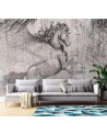 Unique wall murals - Pegasus horse abstract | FEEBY