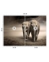 Modern wall murals for living room - Elephant couple africa nature | FEEBY