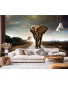 Unique wall murals for living room - Wandering elephant nature | FEEBY