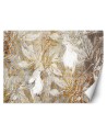 Glamour wall mural - Parrots Gold White | FEEBY