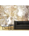 Glamour wall mural - Parrots Gold White | FEEBY