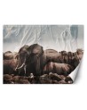 Modern wall mural - Elephants in a herd | FEEBY