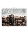 Modern wall mural - Elephants in a herd | FEEBY
