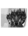 The most fashionable wall murals - Wolf forest in the fog | FEEBY