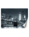 Wall mural - New York Brooklyn Bridge in black | FEEBY