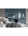 Wall mural - New York Brooklyn Bridge in black | FEEBY