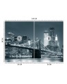 Wall mural - New York Brooklyn Bridge in black | FEEBY
