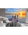 Wallpapers - Wooden deck and sunset | FEEBY
