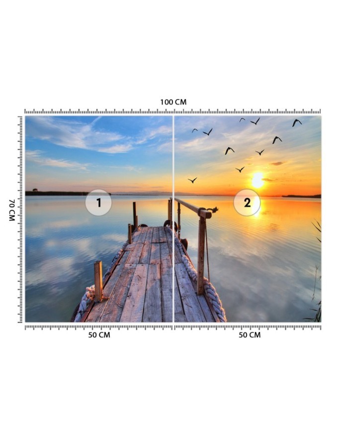 Wallpapers - Wooden deck and sunset | FEEBY