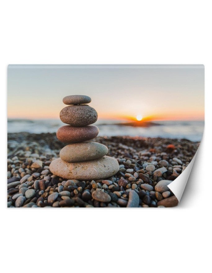 Original Wallpaper for living room - Stones on the beach | FEEBY