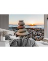 Original Wallpaper for living room - Stones on the beach | FEEBY