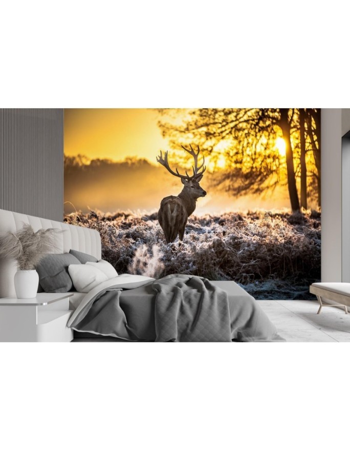 Decorative Wallpaper - Deer in the mist | FEEBY