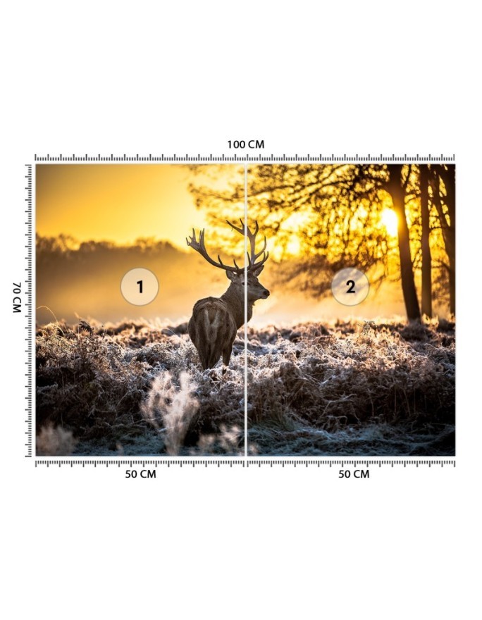 Decorative Wallpaper - Deer in the mist | FEEBY