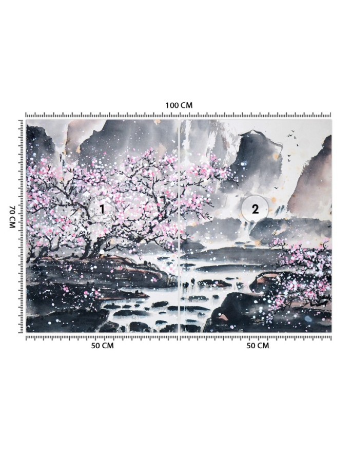 Beautiful Wallpapers - Cherry blossom on a mountain background | FEEBY