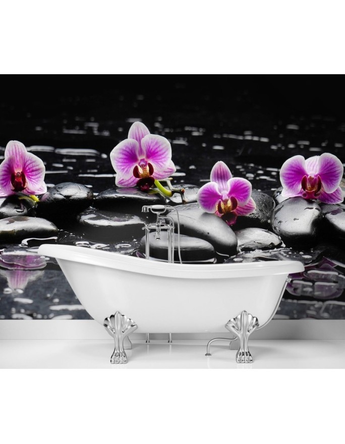 Original Wallpapers - Zen orchid stones | FEEBY