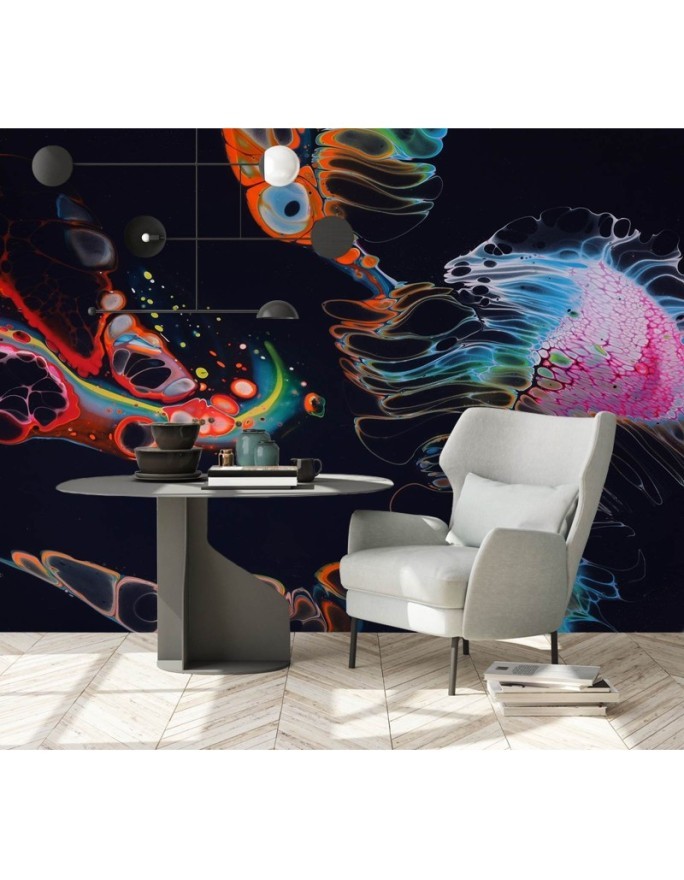 Unique wall murals - Colourful abstraction Mayuko Miura | FEEBY