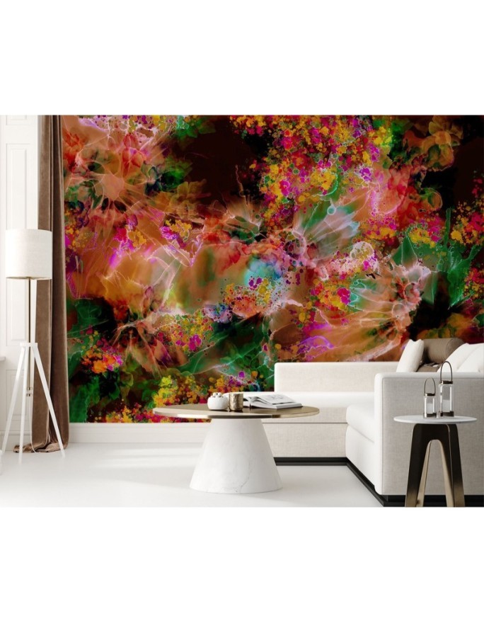 Wall mural - Abstract spots in red by Egle Minkuviene | FEEBY