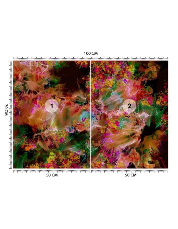 Wall mural - Abstract spots in red by Egle Minkuviene | FEEBY