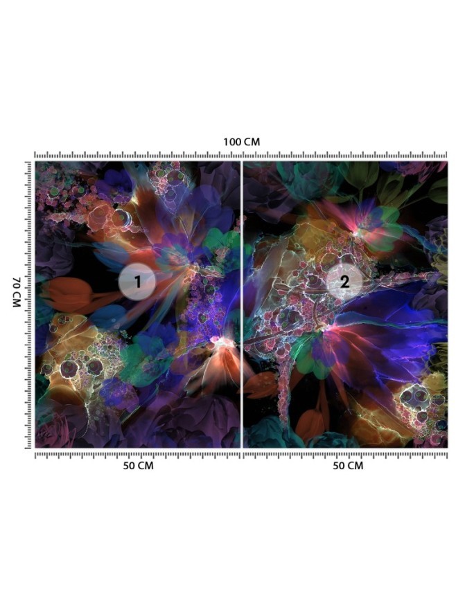Unique wall mural - Cosmic colours by Egle Minkuviene | FEEBY