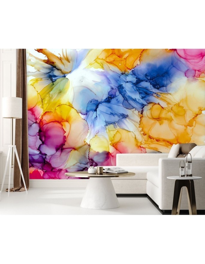 Wall mural - Abstract colours with paint Egle Minkuviene | FEEBY