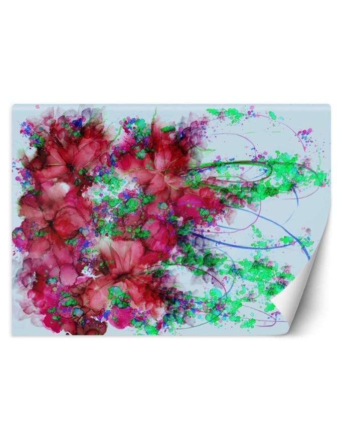 Modern wall mural - Red flowers Egle Minkuviene | FEEBY