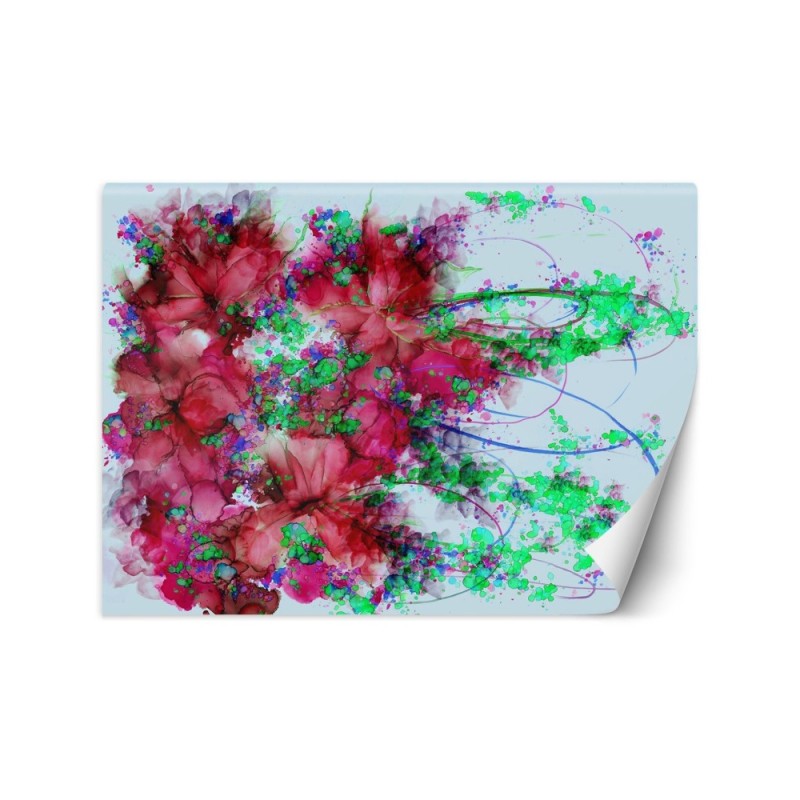Modern wall mural - Red flowers Egle Minkuviene | FEEBY