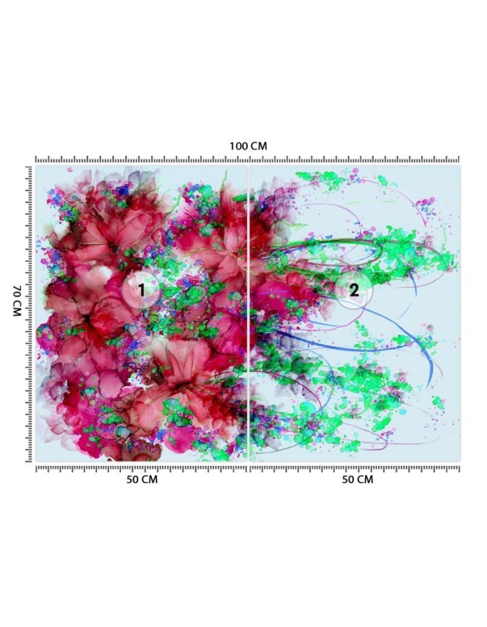 Modern wall mural - Red flowers Egle Minkuviene | FEEBY