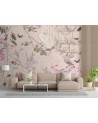 Unique wall murals - Birds and pink flowers Andrea Haase | FEEBY