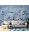 Stylish Wallpapers - Peacocks in the tropics blue Andrea Haase | FEEBY