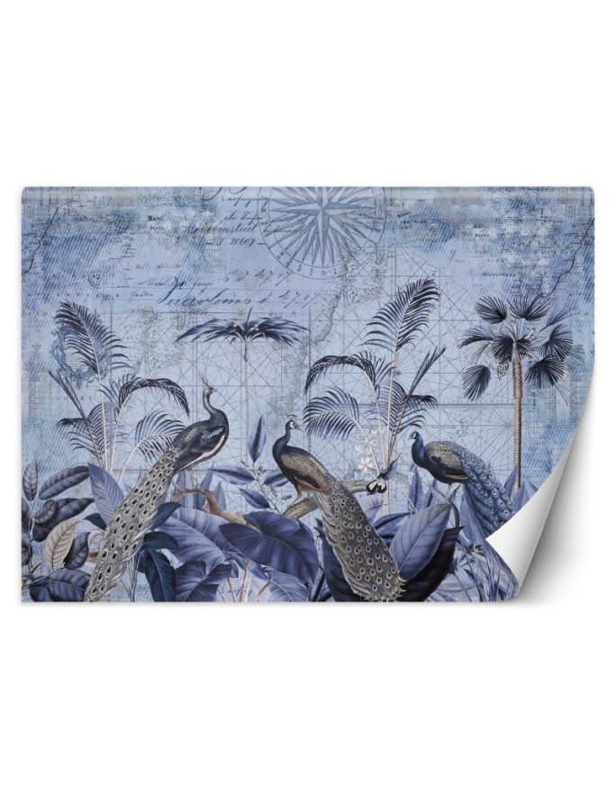 Modern Wallpapers - Peacocks in the tropics purple Andrea Haase | FEEBY