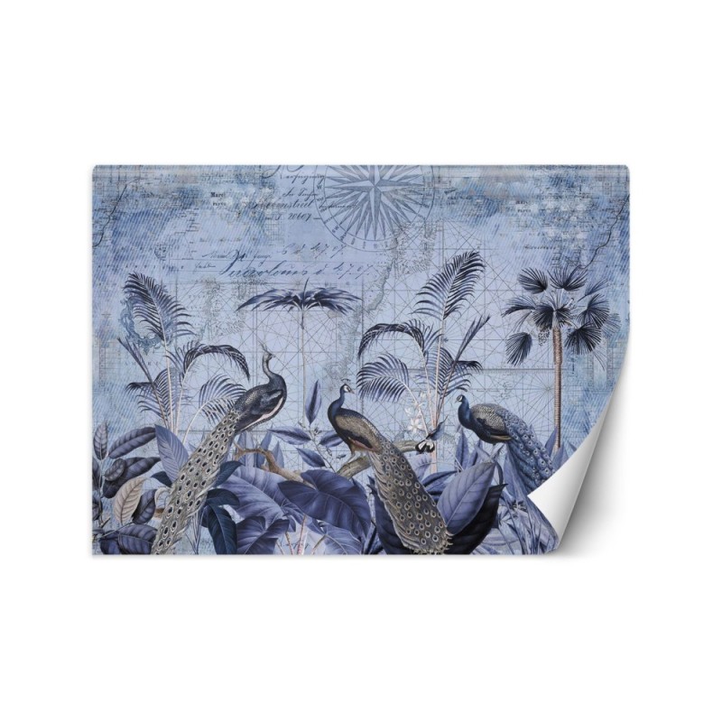 Modern Wallpapers - Peacocks in the tropics purple Andrea Haase | FEEBY