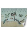 Exotic Wallpaper - Peacocks in the jungle dark green Andrea Haase | FEEBY