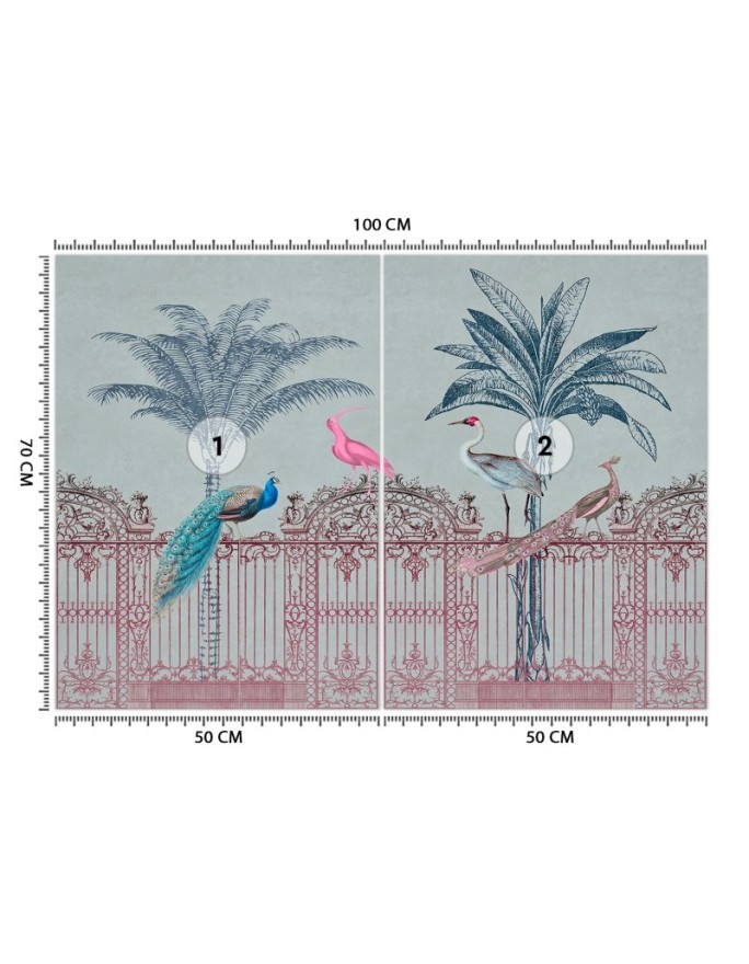 Wallpaper - Exotic birds pink Andrea Haase | FEEBY