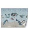 Designer Wallpaper - Peacocks in a jungle blue Andrea Haase | FEEBY
