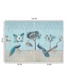 Designer Wallpaper - Peacocks in a jungle blue Andrea Haase | FEEBY