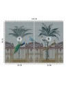 Exotic living room Wallpaper - Birds tropical palm trees Andrea Haase | FEEBY