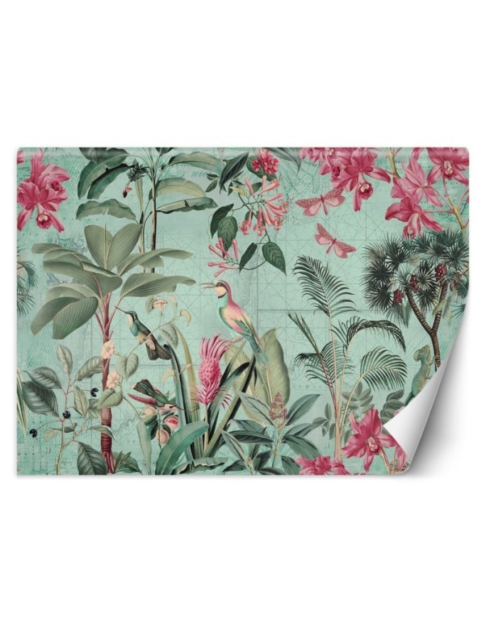 Designer Wallpaper - Birds among the leaves Andrea Haase | FEEBY