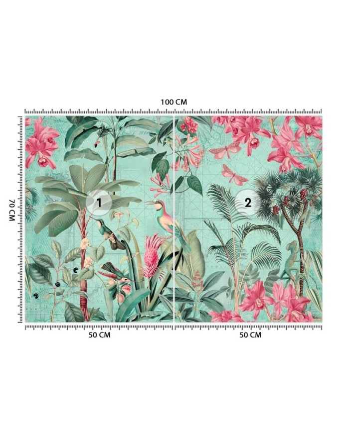Designer Wallpaper - Birds among the leaves Andrea Haase | FEEBY