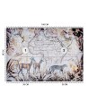 Wallpaper - Map and wild animals vintage Andrea Haase | FEEBY