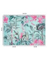 Mural - Birds among the leaves blue and pink Andrea Haase | FEEBY