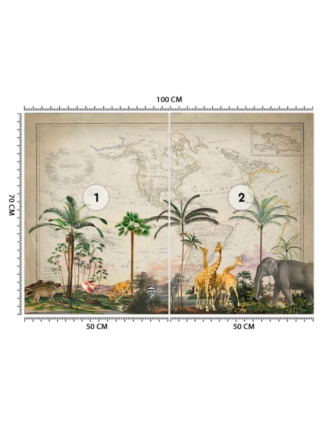 Wallpaper - Wild animals vintage Andrea Haase | FEEBY