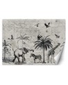 Wallpaper - Map and savannah vintage Andrea Haase | FEEBY
