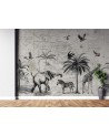 Wallpaper - Map and savannah vintage Andrea Haase | FEEBY