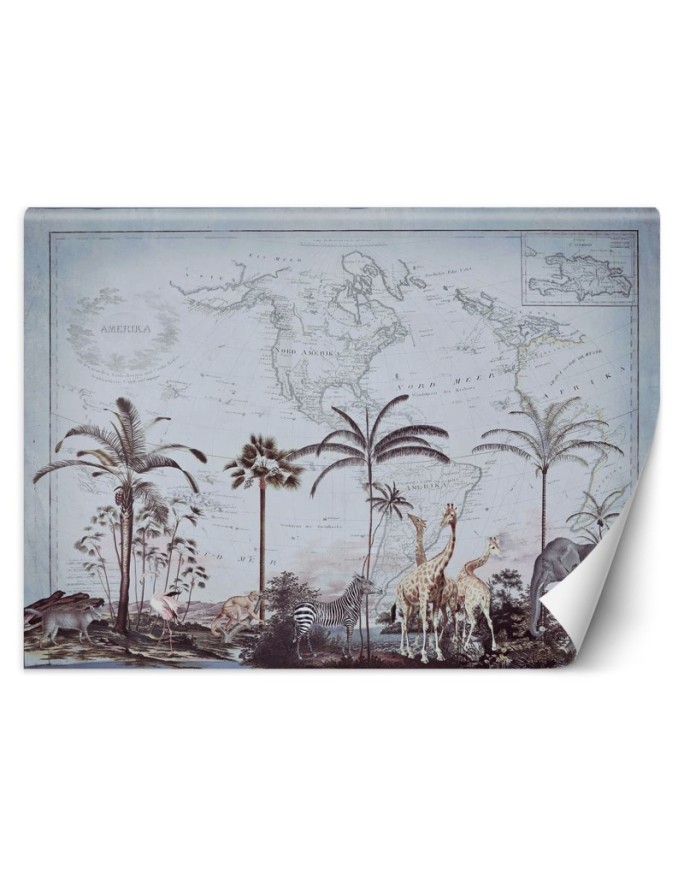Stylish Wallpapers - Old map and savannah Andrea Haase | FEEBY