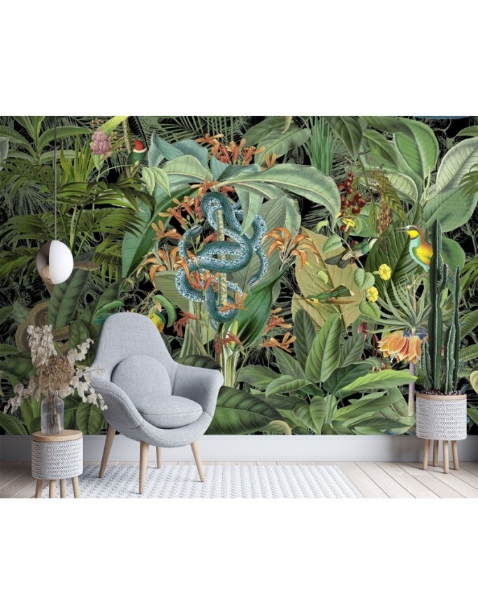 Modern Wallpapers - Snake and dark tropics Andrea Haase | FEEBY