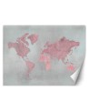 Original wall murals - Pink map of the continents Andrea Haase | FEEBY