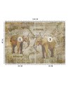 Unique wall murals - Old map and vintage elephants Andrea Haase | FEEBY